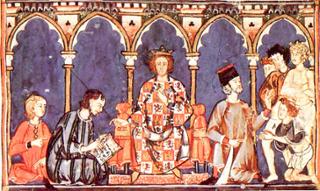 Alfonso X y su corte